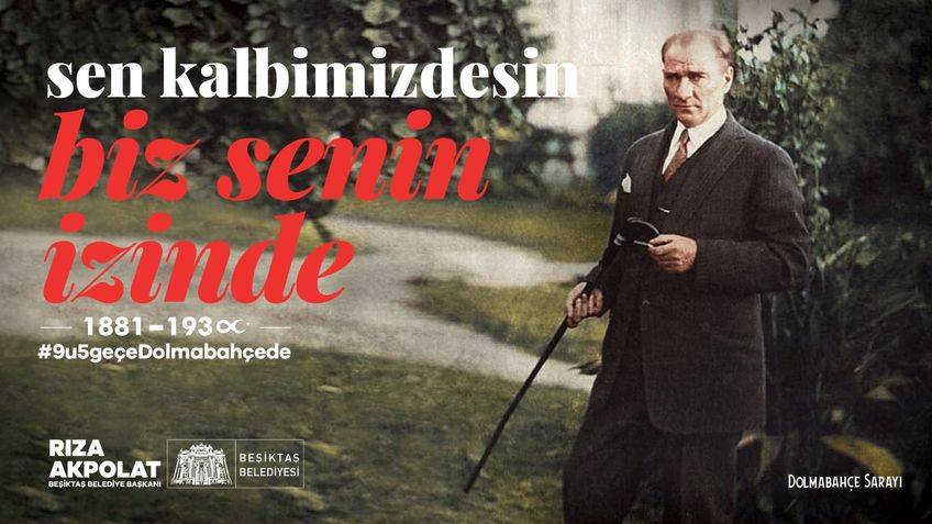 Atatürk saygı yürüyüşü Beşiktaş Belediyesi 10 kasım