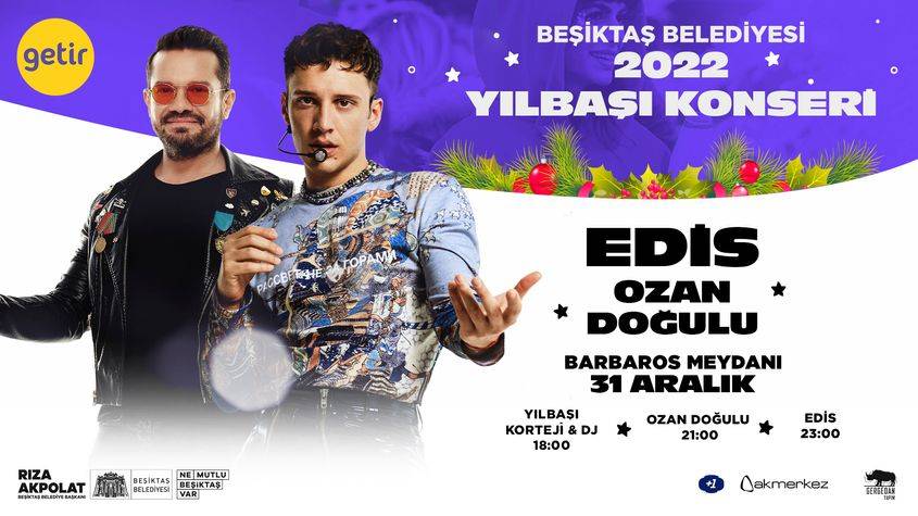 Beşiktaş Belediyesi konser yeni yıl yılbaşı edin ozan doğulu